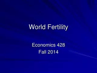 World Fertility