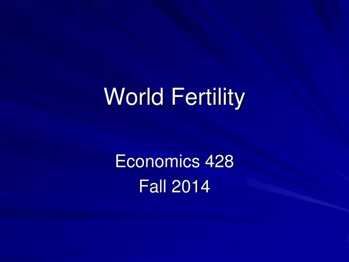 world fertility