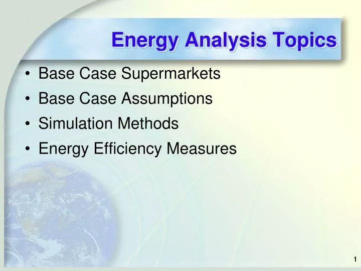 energy analysis topics