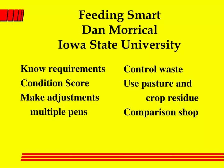 feeding smart dan morrical iowa state university