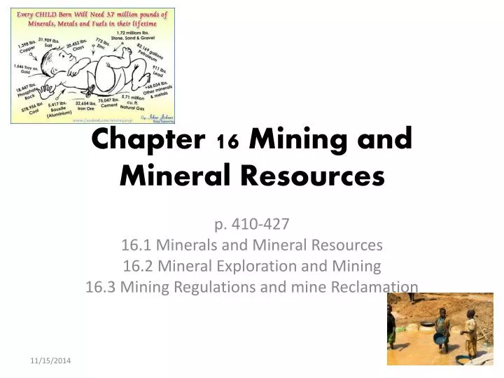 chapter 16 mining and mineral resources