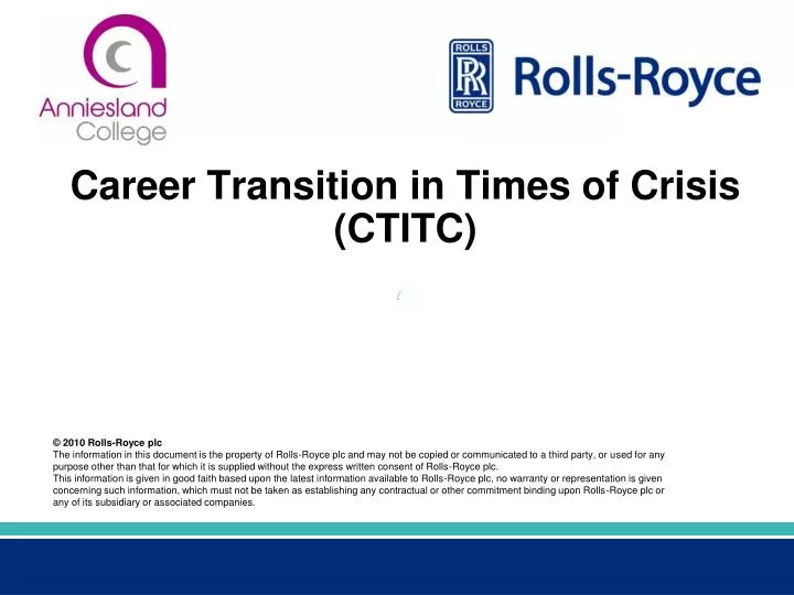 career transition in times of crisis ctitc