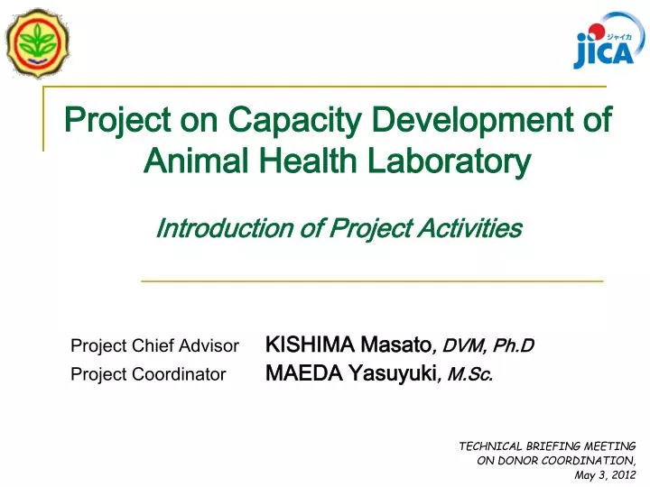 project on capacity development of animal health laboratory introduction of project activities