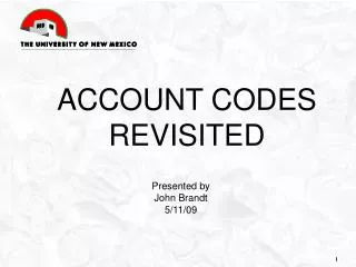 Account codes revisited