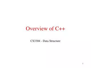 Overview of C++