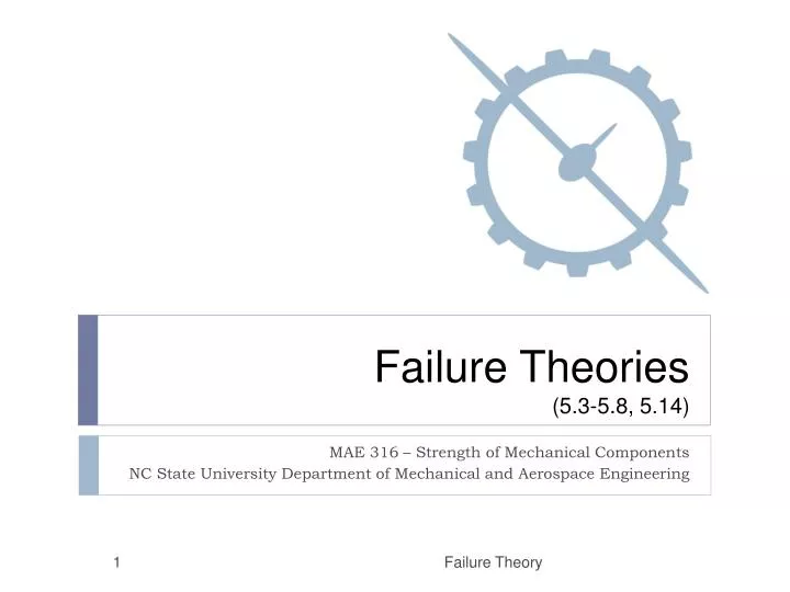 failure theories 5 3 5 8 5 14