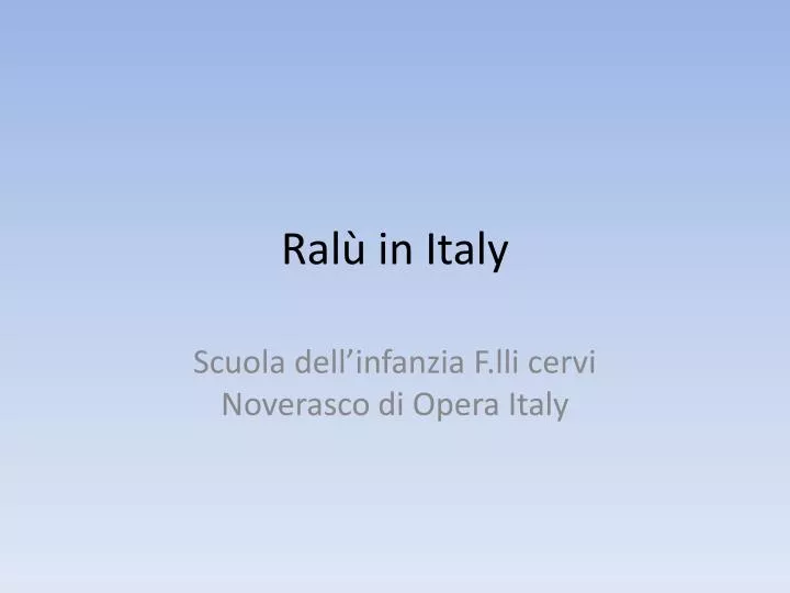 ral in italy
