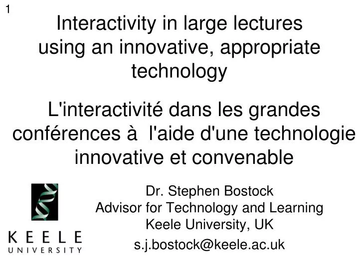 interactivity in large lectures using an innovative appropriate technology