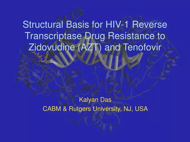 structural basis for hiv 1 reverse transcriptase drug resistance to zidovudine azt and tenofovir