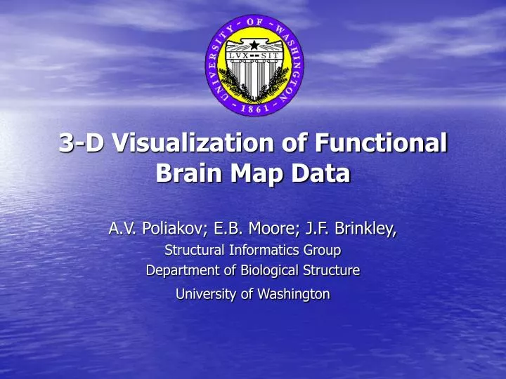 3 d visualization of functional brain map data