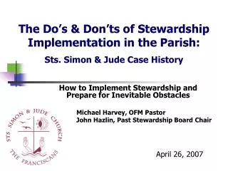 How to Implement Stewardship and Prepare for Inevitable Obstacles