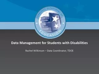 Data Management for Students with Disabilities