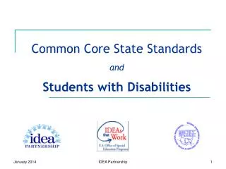 Common Core State Standards and Students with Disabilities