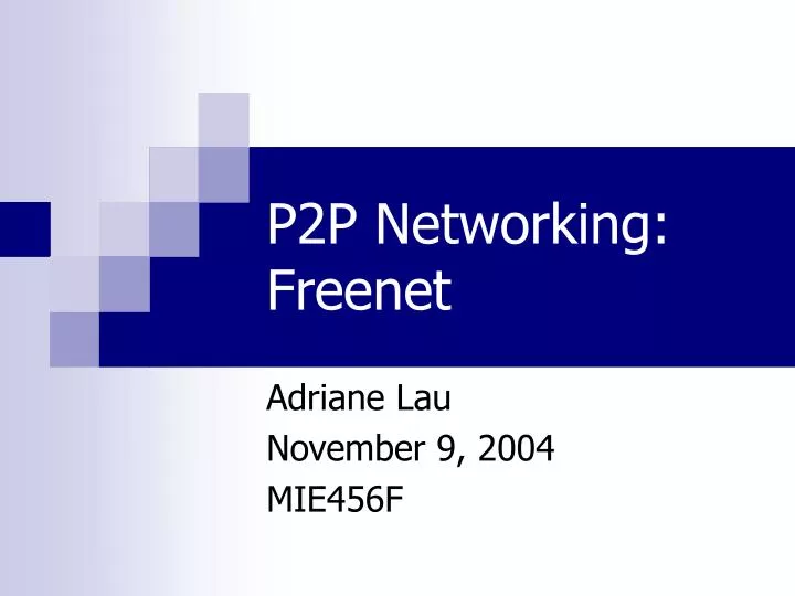 p2p networking freenet