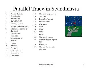 Parallel Trade in Scandinavia