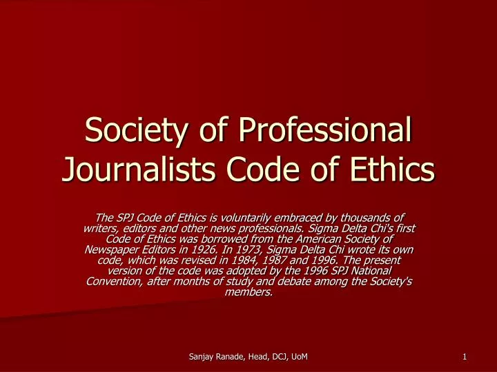society of professional journalists code of ethics
