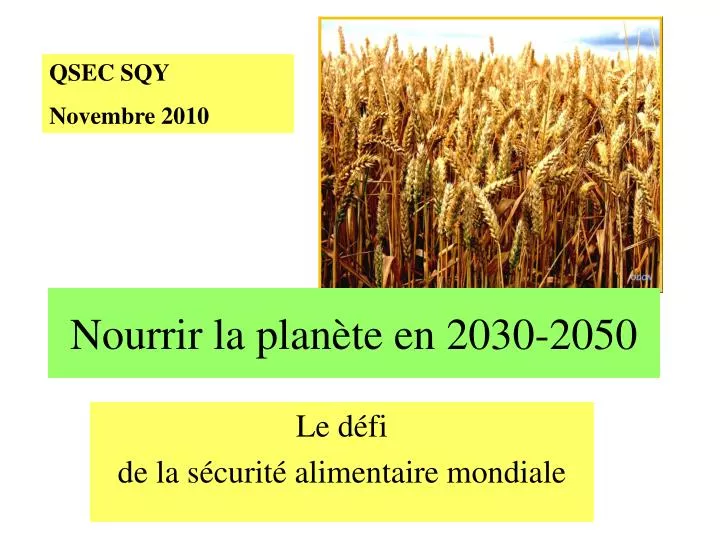 nourrir la plan te en 2030 2050