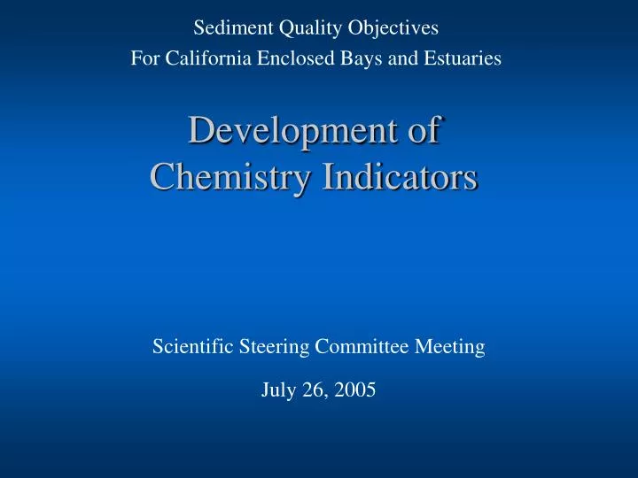 development of chemistry indicators