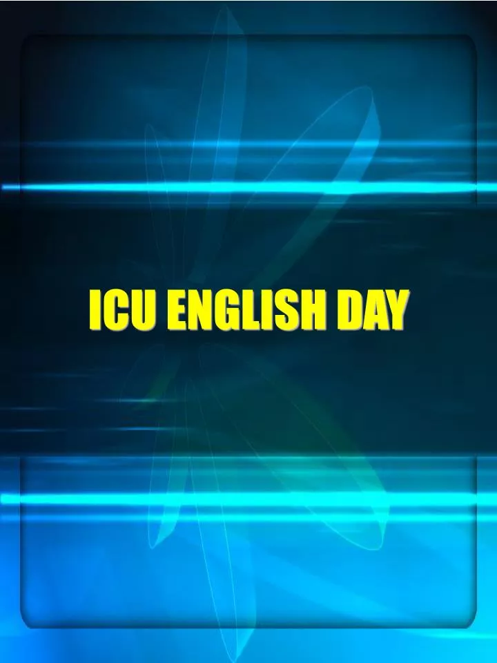 icu english day
