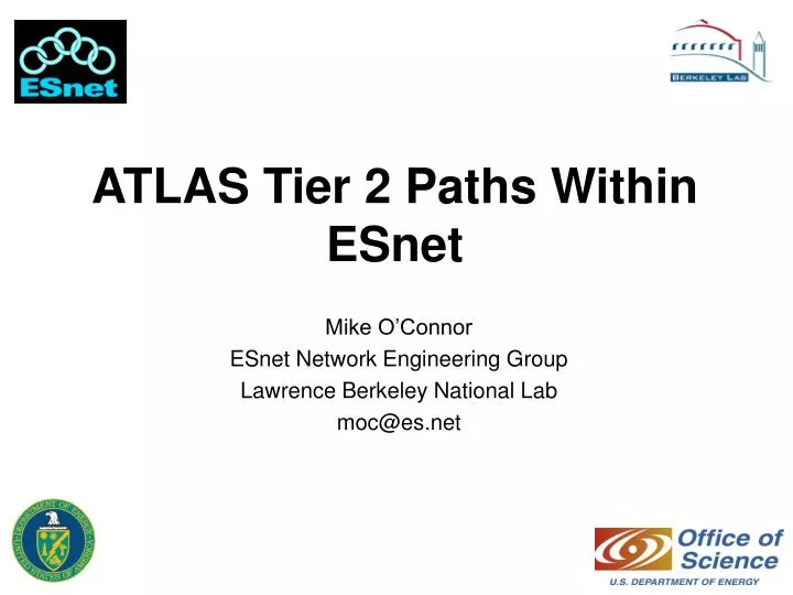 atlas tier 2 paths within esnet