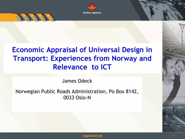 economic appraisal of universal design in transport experiences from norway and relevance to ict