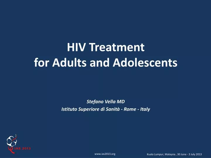 hiv treatment for adults and adolescents