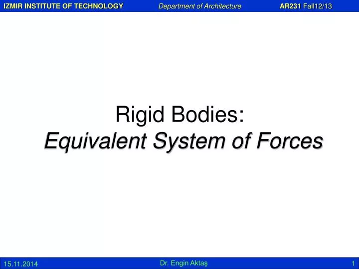rigid bodies equivalent system of forces