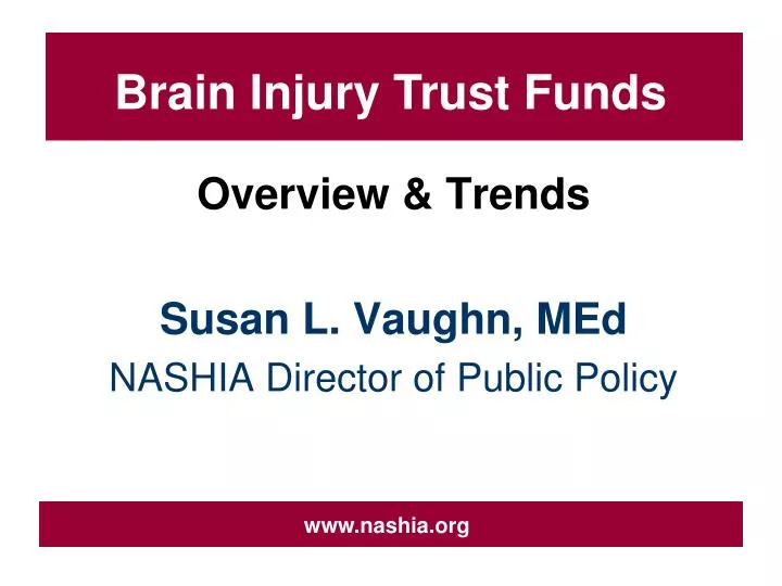 overview trends susan l vaughn med nashia director of public policy