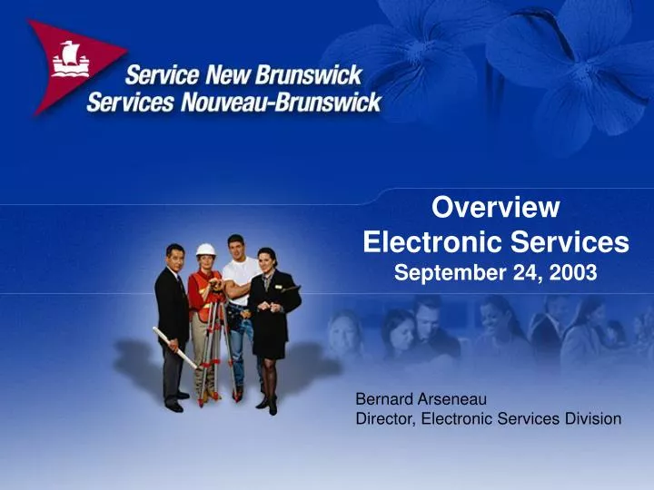 overview electronic services september 24 2003