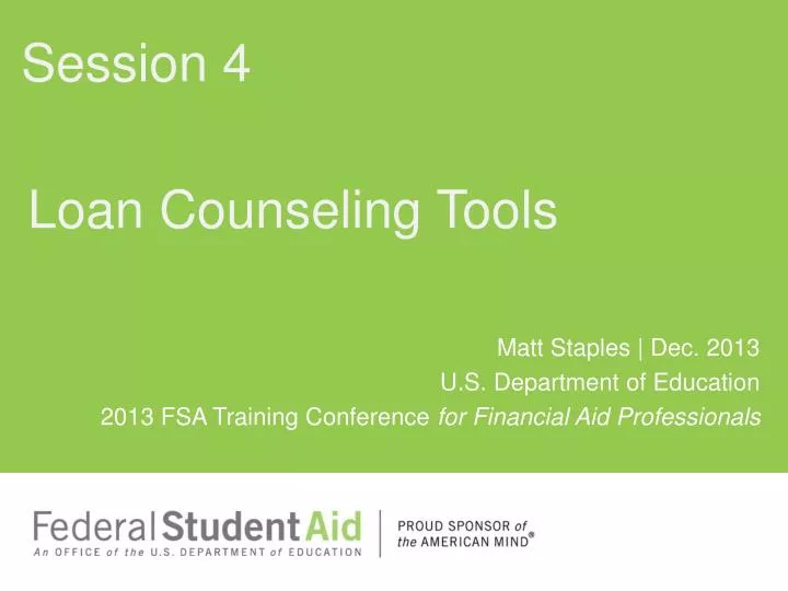 loan counseling tools