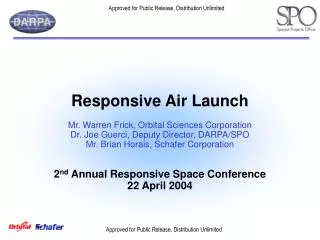 Responsive Air Launch