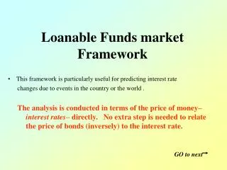 loanable funds market framework