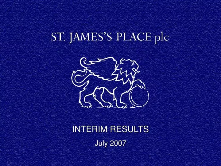 interim results july 2007