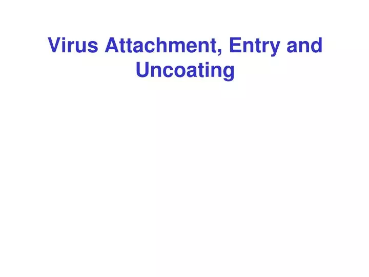virus attachment entry and uncoating