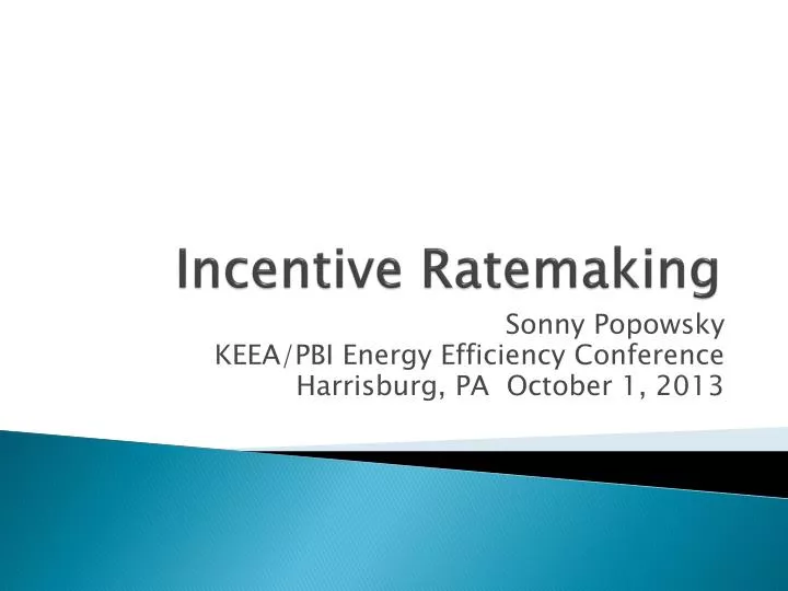 incentive ratemaking