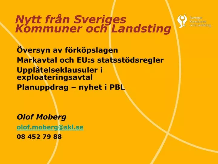 nytt fr n sveriges kommuner och landsting