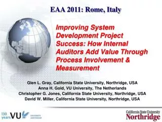 Glen L. Gray, California State University, Northridge, USA