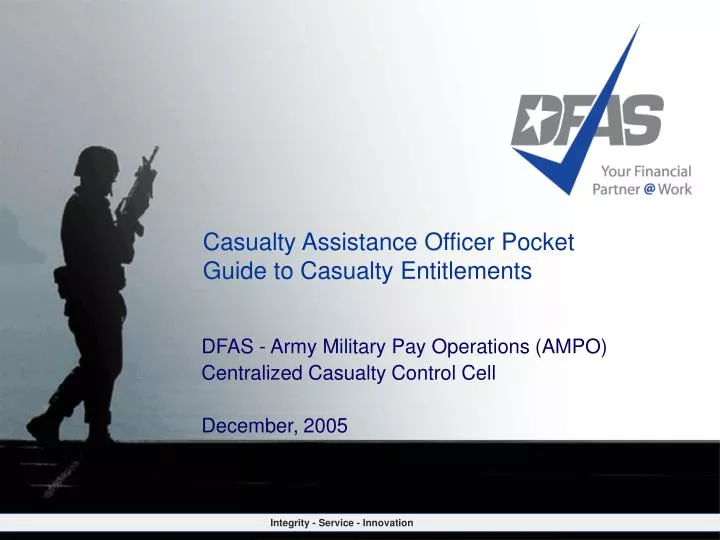 casualty assistance officer pocket guide to casualty entitlements