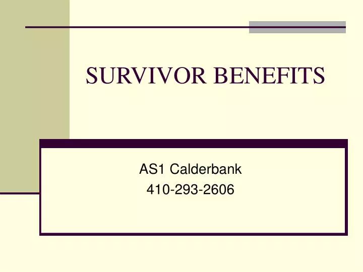 survivor benefits