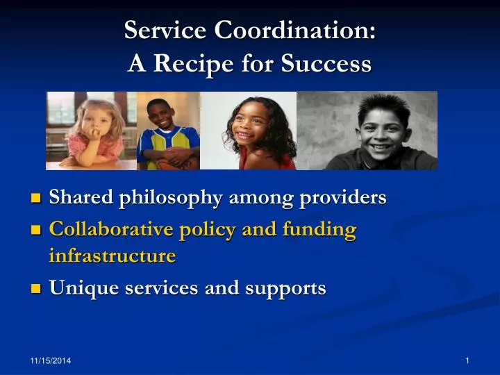 service coordination a recipe for success