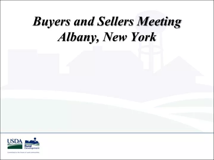 buyers and sellers meeting albany new york