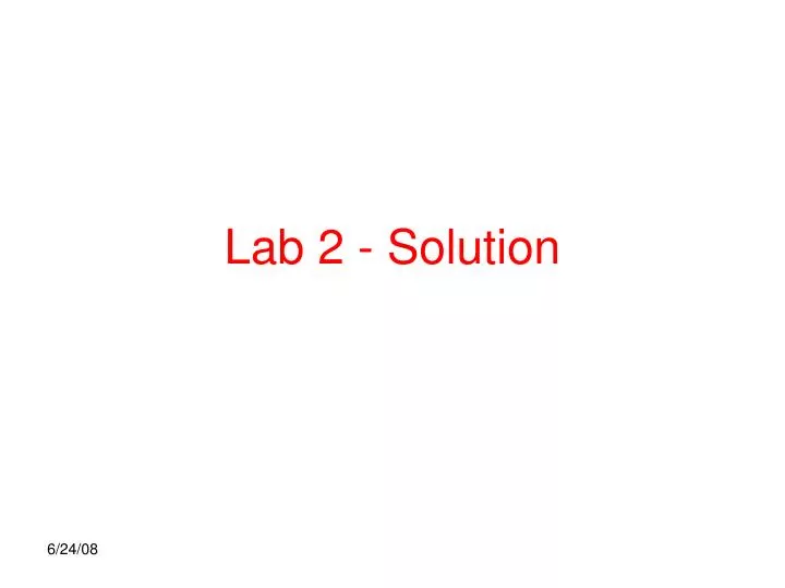 lab 2 solution