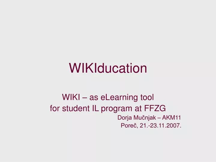 wikiducation