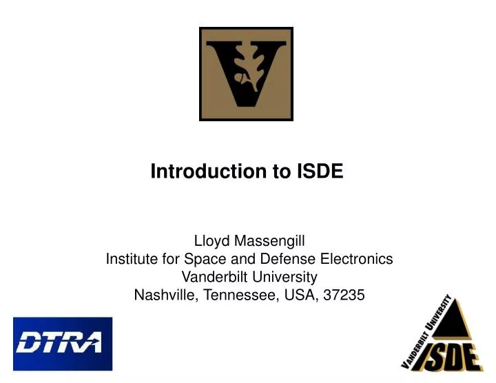 introduction to isde