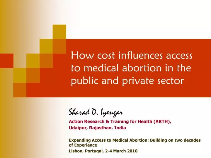 how cost influences access to medical abortion in the public and private sector