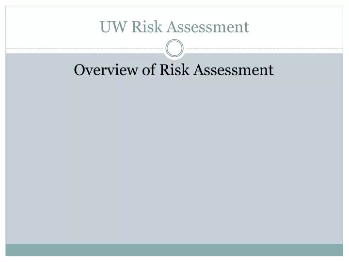 uw risk assessment