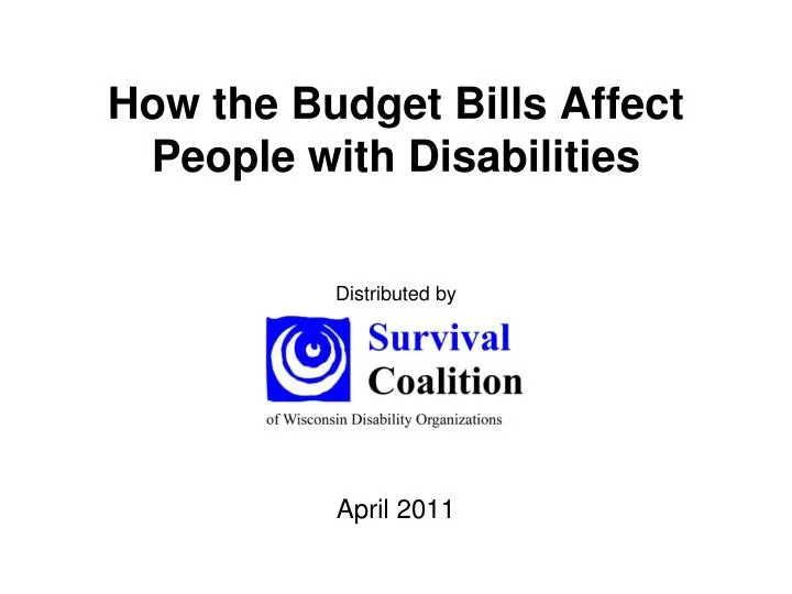 how the budget bills affect people with disabilities
