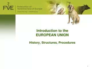 Introduction to the EUROPEAN UNION History, Structures, Procedures