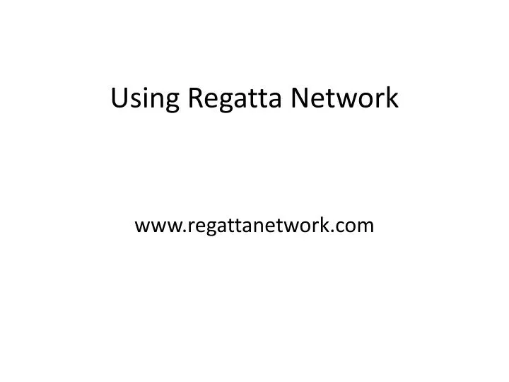 using regatta network