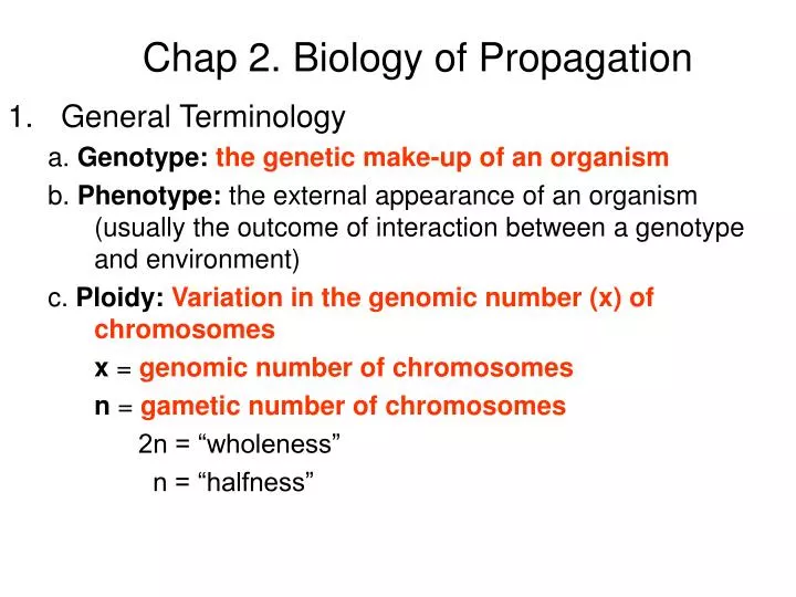 chap 2 biology of propagation